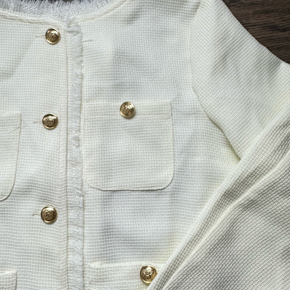 SHEIN Cream Textured Fabric - Picture 4 of 6